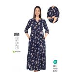 Juliet Deluxe Kadın Dokuma Viskon Kumaş Uzun Kollu Düğmeli Elbise 33275