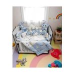 JULYA KİDS Bebek Beşik Takımı Çıft Örgü Kenar Koruma 7 Parça Bebek Beşik Uyku Seti 60*120 Cm