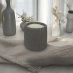 Julzen Home Design Tırtıklı Beton Kutu Kiraz Çiçeği Kokulu Soya Mumu - Siyah