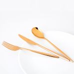 Jumbo 5800 Apollo 12 Kişilik 84 Parça Titanyum Bronz Çatal Kaşık Bıçak Takımı