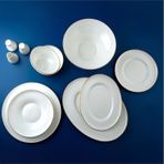 Jumbo 60 Parça Star Yemek Takımı Gold Altın - Beyaz