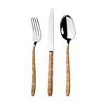 Jumbo 9400 Safari Black Gold 84 Parça Deri Sandıklı 12 Kişilik Çatal Kaşık Bıçak Seti