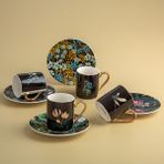 Jumbo Black Garden 90 ml 4 Kişilik Kahve Fincan Takımı