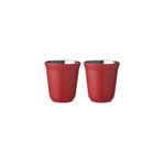 Jumbo Glory 7 Double Wall Kırmızı 2'li 160 ml Termo Çelik Fincan
