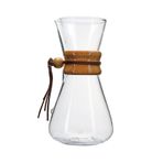 Jumbo Glory Ahşap Aparatlı 850 ml Cam Kahve Demleme Ekipmanı