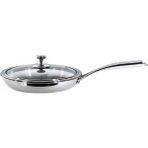 Jumbo Gourmet Düz Tava 26 cm Paslanmaz Çelik Gümüş Renk 1 Adet Tek Taraflı Kullanım