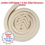 Jumbo Kauçuk 2Mt. Kenar ve 4 Ad. Köşe Koruyucu - Krem