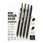 Jumbo Kurşun Kalem 4 Adet Silka 1515 Ejderha Jumbo Kalın Kalem Hb Kolay Tutuş Dereceli Kalem Kurşun Kalem