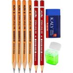 Jumbo Kurşun Kalem Jumbo Kırmızı Kalem Kalemtraş Ve Silgi 8 Li 1 Paket Fatih Jumbo Kalın Kırmızı Başlık Kalemi Üçgen