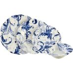 Jumbo Leaf 6 Kişilik 24 Parça Desenli Yemek Takımı Beyaz Stoneware Malzemeden Üretildi