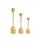 Jumbo Lutra Stick 3'lü Gold Şamdan
