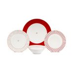 Jumbo Navy 24 Parça 6 Kişilik Yemek Takımı Kırmızı Kırmızı