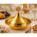 Jumbo Nova Altın Lokumluk 18 cm Dekoratif Şekerlik & Çikolatalık