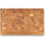 Jumbo Rustik Natural Kesme Tahtası 50X30 cm - Renkli