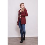 Jument Ekose Desenli Yakalı Uzun Kol Tek Düğme Yünlü Kumaş Blazer Ceket-bordo Ekose