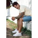 Jump 24865 Beyaz - Gümüş Rengi Erkek Sneaker Günlük Spor Ayakkabı, Beyaz - Gümüş, 45