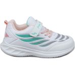 Jump 28105 Cırtlı Beyaz - Somon Pembe Kız Çocuk Sneaker Günlük Spor Ayakkabı