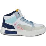 Jump 28756 Yüksek Bilekli Beyaz - Mavi Kadın Sneaker Günlük Spor Ayakkabı