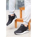 Jump Running Memory Rahat Taban Erkek Spor Ayakkabı - Siyah - Beyaz