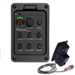 Junbyuhu 3 bantlı gitar amplifikatörü EQ ekolayzır akustik gitarlar için ekolayzır Preamp Pickup Tuner gitar aleti