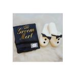 June Love damat sabahlık alt pijama ve terlik seti ,damat isimli bohça sabahlık pijama takımı
