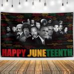 Juneteenth Süslemeleri Mutlu Juneteenth Zemin Afro-Amerikan 19 Haziran 1865 Afiş Juneteenth Ev Partisi için Dekorasyon ve Malzemeleri