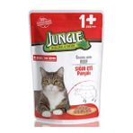 Jungle 100 gr Pouch Biftekli Jelli Yaş Kedi Maması