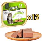 Jungle 12x100 gr Tavuklu Kıyılmış Yetişkin Kedi Konservesi