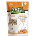 Jungle 24x100 gr Pouch Jöleli Tavuklu Kısırlaştırılmış Kedi Konservesi