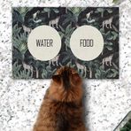 Jungle Leopard Kedi Köpek Mama Eğitim Paspası ve Beslenme Altlığı