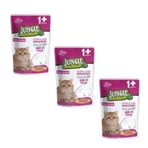 Jungle Pouch Gravy Soslu Biftekli 3x100 gr Konserve Kısırlaştırılmış Yaş Kedi Maması