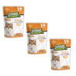 Jungle Pouch Kısırlaştırılmış Gravy Soslu Tavuklu 3x100 gr Konserve Kedi Maması