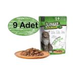 Jungle Pouch Tavuk Eti Parçalı 9 x 100 gr Yetişkin Kedi Maması