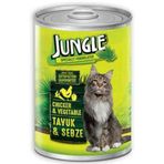 Jungle Tavuklu Sebzeli 12x415 gr Kedi Konserve