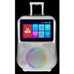 JUNGLEE ANDROİD EKRANLI ÇİFT KABLOSUZ MİKROFONLU ŞARJLI BLUETOOTH HOPARLÖR RGB IŞIKLI UZAKTAN KUMANDALI