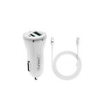 JUNGLEE Araç Çakmaklık Şarj Başlığı 2 Usb 12-24v 18w Qc3.0+pd Hızlı Şarj Aleti Type-c Ios Kablo