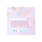 Junglee Bluetooth + Usb Wireless Klavye Mouse Seti Sessiz Şarjlı Bt+Usb Mouse & Keyboard Set Pembe