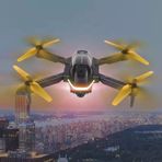 JUNGLEE Çift Kameralı Drone 4K Hava Quadcopter 2.4G Kızılötesi Rc Işıklı Katlanabilir Drone wifi FPV Video