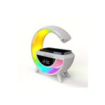 JUNGLEE G Bluetooth Hoparlör 15w Kablosuz Hızlı Şarj Alarm Çalar Saat Gece Lambası Ambians Led Işık