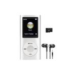 Junglee Metal Mp3 Çalar Dijital Ekranlı Mp4 Player 32GB Hafıza Kartı ile Ses Kayıt ve FM Radyo Özellikli - Gümüş