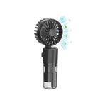 Junglee Mini Fan Şarjlı El Fanı Su Püskürtmeli Boyuna Asmalı Mini Klima Fan Vantilatör - Siyah