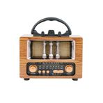 JUNGLEE Nostaljik Radyo Şarjlı Bluetooth Hoparlör Taşınabilir Sd kart Usb Girişli Mini Speaker