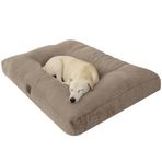 Jungolica Max Köpek Yatağı Vizon – Ultra Yumuşak Peluş Kumaş, Nefes Alabilen Hava Dolaşımı, Sakinleştirici Konfor, Kaydırmaz Taban Kedi ve Köpek Minderi (Large)