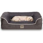 Jungolica Pet Products Sezar, Visco Süngerli,%100 Su Geçirmez, Kolay Temizlenen, Çıkarılabilir Kılıflı, Kedi ve Köpek Yatağı - Antrasit - 90 x 110 cm