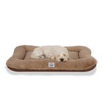 Jungolica Sally Kedi ve Köpek Yatağı Vizon Kahve Küçük 52X70X10 cm,%100 Su Geçirmez Alezli, Çift Taraflı Dört Mevsim, Çıkarılabilir Yıkanabilir Minder, Konforlu Pet Yatağı (MEDIUM)