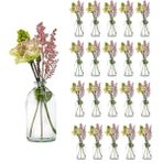 JUNIBELIW 20 Adet 100ML Küçük Cam Vazo Şişesi 20X100ML Dekoratif Şişe Kavanoz (Çiçeksiz) (Y:9,4 G:5)