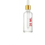 JUNİBELİW 5 Adet 20ML Cam Şeffaf Gold Kapaklı Beyaz Cam Damlalıklı Boş Çok Amaçlı Yağ Esans Şişesi 5X20ML