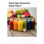 junibeliw 5 Adet BOŞ Cam Ginger Shot Şişesi Sızdırmaz Metal Kapak Geniş Ağızlı Meyve Suyu Kavanoz Şişe 100ml