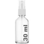 JUNİBELİW 5 Adet Çok Amaçlı Şeffaf Cam Şişe Sprey Dezenfektan Oda Kokusu Kolonya Parfüm Şişesi Fısfıs 5X30ML