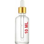 JUNİBELİW 7 Adet 10ML Cam Şeffaf Gold Kapaklı Beyaz Cam Damlalıklı Boş Çok Amaçlı Yağ Esans Şişesi 7X10ML